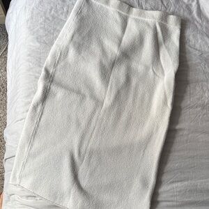 Zara White Textured Skirt